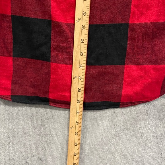 Lucky Brand Shirt Mens Medium Red Black Buffalo Plaid Pearl Snap Western NWT - Picture 8 of 9